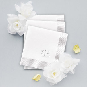 Wedding reception cocktail engagement foil napkins