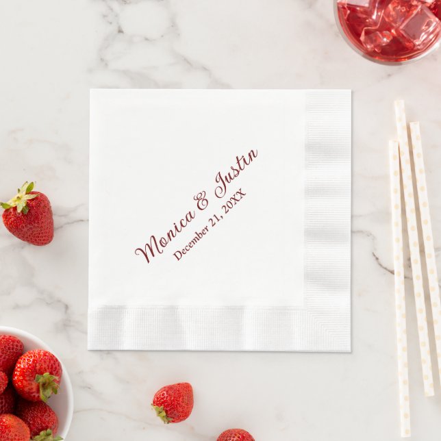 Wedding Reception Cocktail Napkins (Insitu)