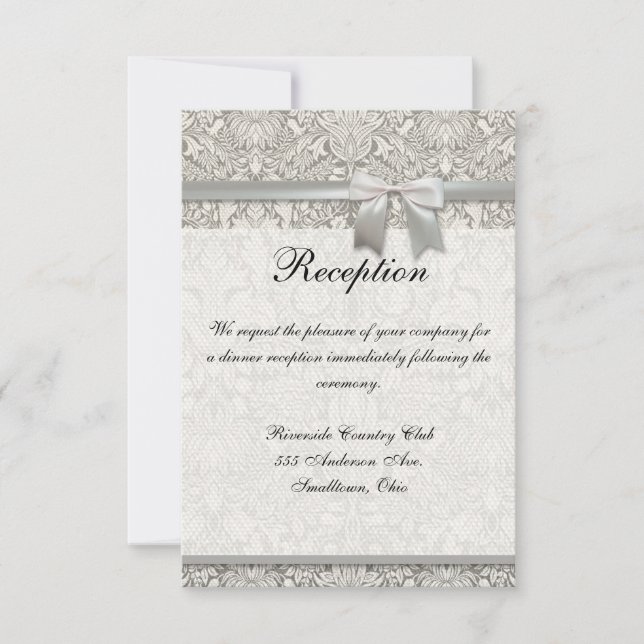 Wedding Reception customizable invitation template (Front)