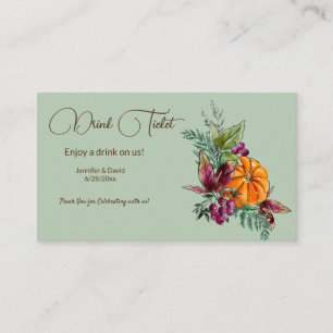 Wedding Reception Drink Ticket Enclosure Card