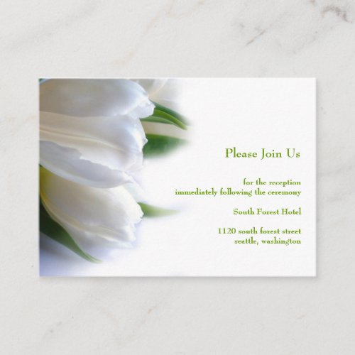Wedding Reception Enclosure Card Business Card Template