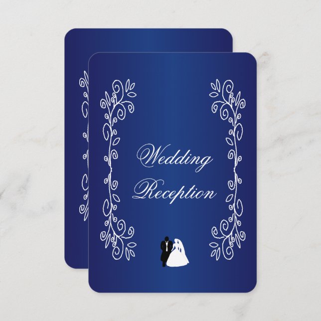 Wedding Reception Enclosure Card Bride Groom (Front/Back)