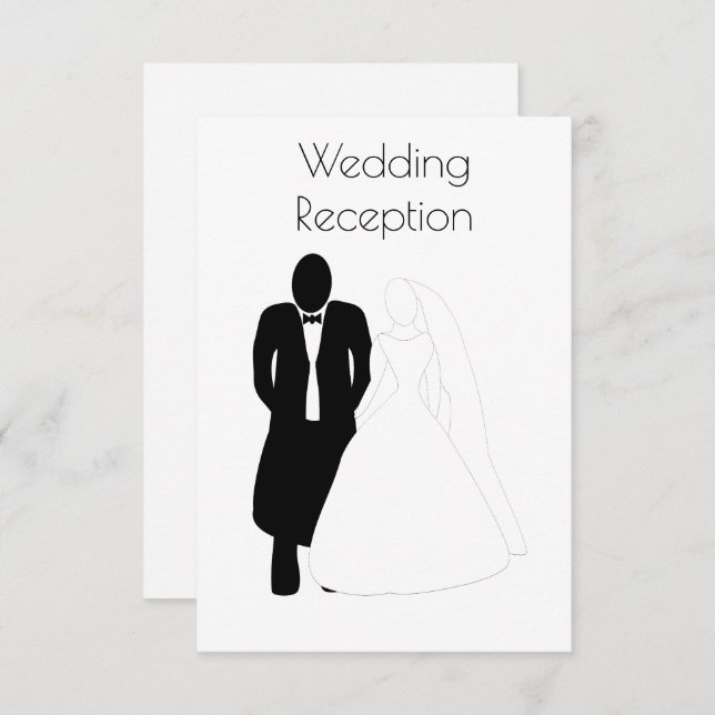 Wedding Reception Enclosure Card Bride Groom (Front/Back)
