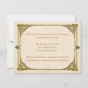 Wedding Reception Enclosure Vintage / Antique Invitation