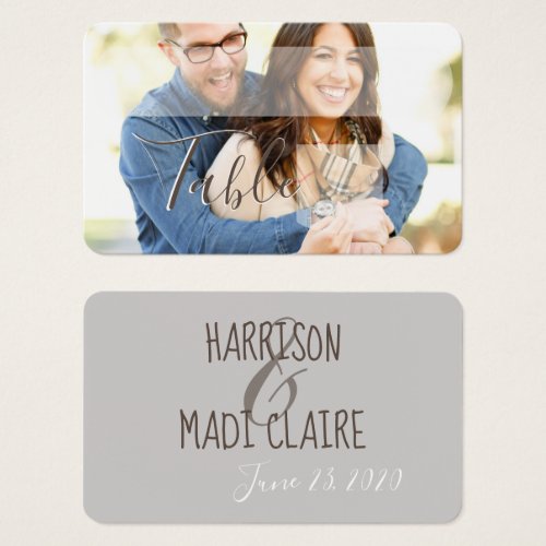 Wedding Reception Escort Cards with Photo