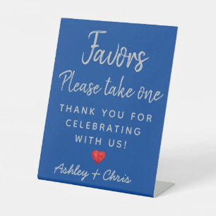 Wedding Reception Favors Please take one table Pedestal Sign