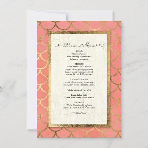 Wedding Reception Formal Dinner Art Deco Shell Invitation