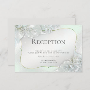 WEDDING RECEPTION   Honeydew Green Shimmer Invitation