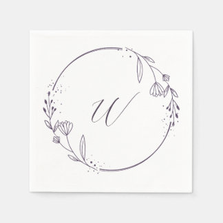 Wedding Reception Initial Napkins
