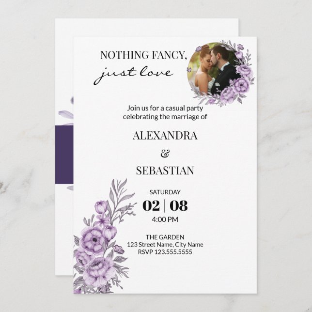 Wedding Reception Invitation (Front/Back)