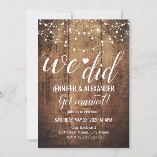 Wedding Reception Invitation