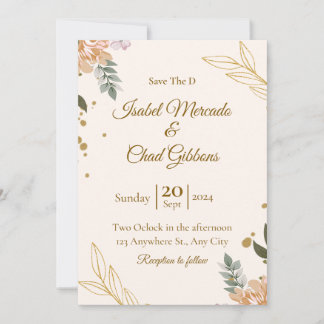 Wedding reception invitation 