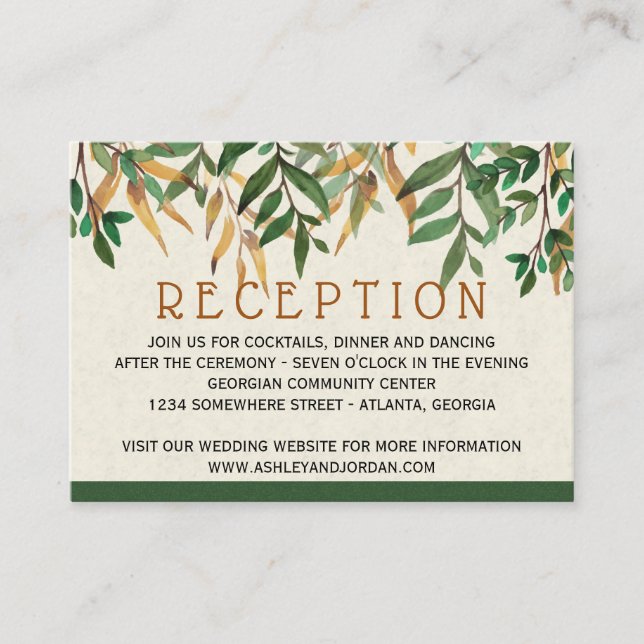 Wedding Reception Invitation (Front)