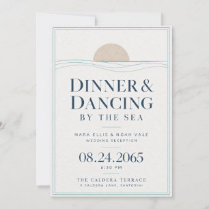 Wedding Reception Invitation   Coastal Editorial A