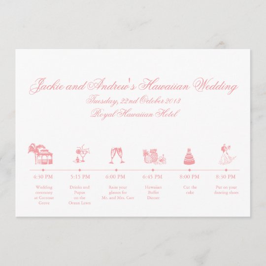 Wedding Reception Itinerary Timeline Program Zazzle Wedding Reception Itinerary Timeline Program