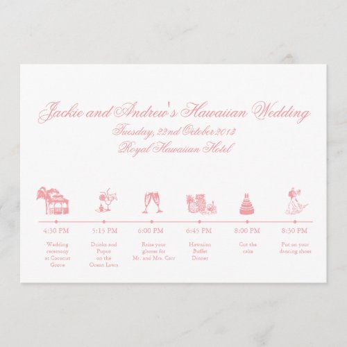 Wedding Reception Itinerary Timeline Program