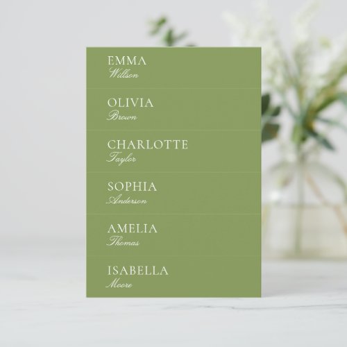 Wedding Reception Mini Guest's Profile Card 6 in 1