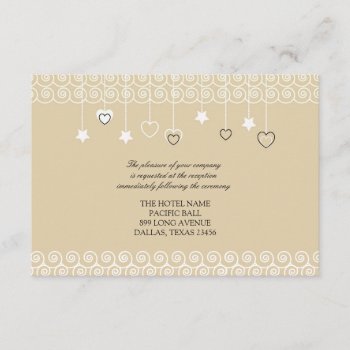 Wedding Reception Only Cute Birds Flat Card by all_items at Zazzle