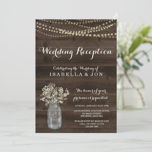 Wedding Reception Only Invitation | Rustic | Zazzle