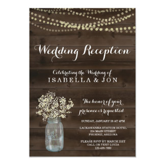 Wedding Reception Only Invitation | Rustic