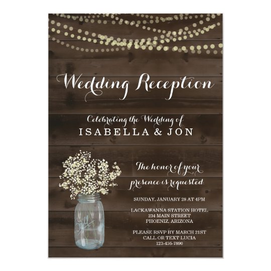 Wedding Reception Only Invitation | Rustic | Zazzle.com