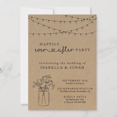 Wedding Reception Only | Rustic Mason Jar
