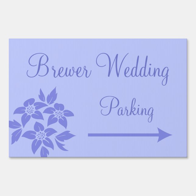 Wedding Reception Parking Direction Welcome Sign (Front)