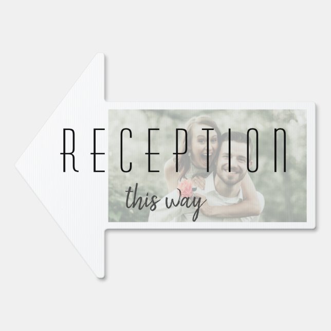 Wedding Reception Photo Arrow Sign (Front)