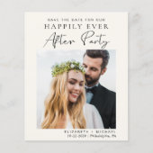 Wedding Reception Photo Cream Budget Save The Date (Front)