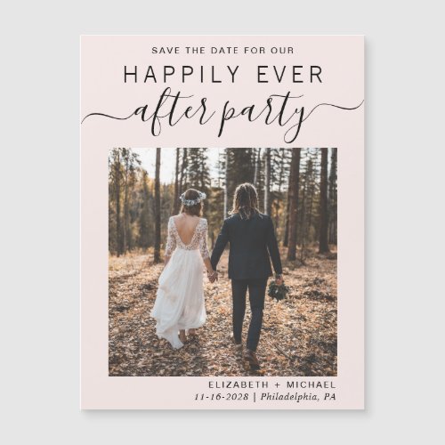 Wedding Reception Photo Pink Save the Date