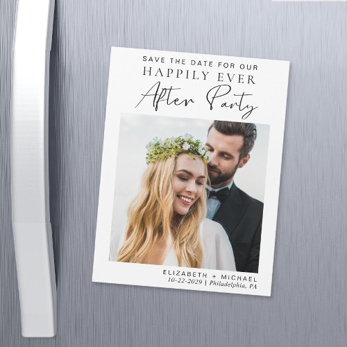 Wedding Reception Photo Save The Date Magnet