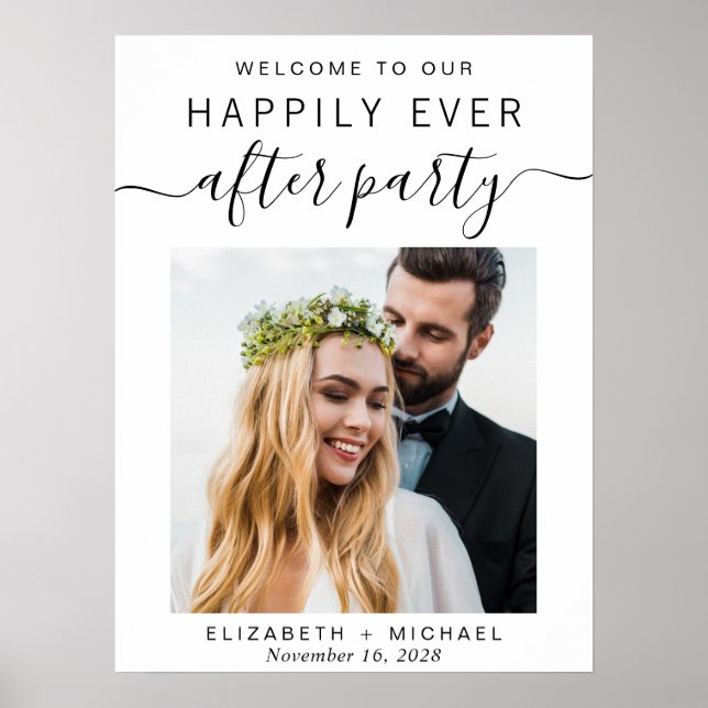 Wedding Reception Photo Welcome Poster (Front)