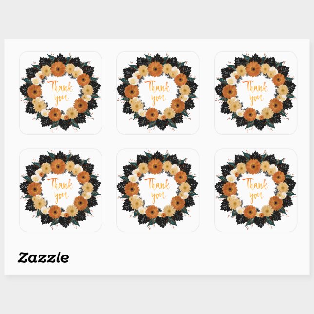 Wedding Reception Rehearsal Elegant Postage Square Sticker (Sheet)