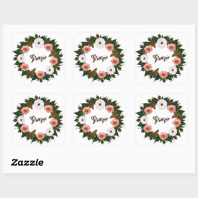 Wedding Reception Rehearsal Elegant Postage Square Sticker (Sheet)
