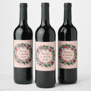 Wedding Reception Rehearsal Elegant Wine Label