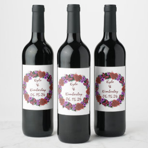 Wedding Reception Rehearsal Elegant Wine Label