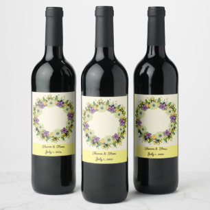 Wedding Reception Rehearsal Wine Elegant Label