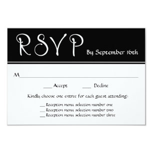 3 Choice Menu Rsvp Cards Templates Zazzle Wedding Reception Rsvp 3 Menu Choices Response Card