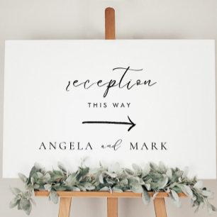 Wedding Reception Script Direction Sign Foam Board