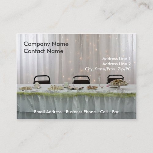 Wedding Reception Seating card template Business Cards