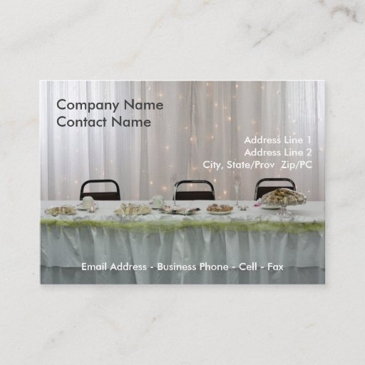 Customizable Wedding Reception Seating card template Business Cards