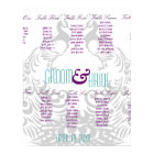 Wedding Reception Seating Chart - Peacock Themed