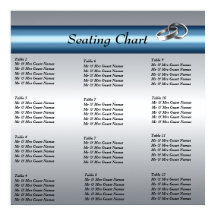 Wedding Reception Seating Chart Poster