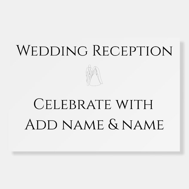 Wedding Reception Sign (Front)