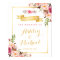 Wedding Reception Sign Elegant Chic Floral Gold