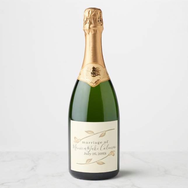 Wedding Reception | Sparkling Wine Bottle Label (Front)
