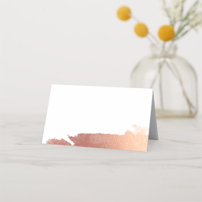 WEDDING RECEPTION stylish luxe gilded rose gold Place Card (Front)