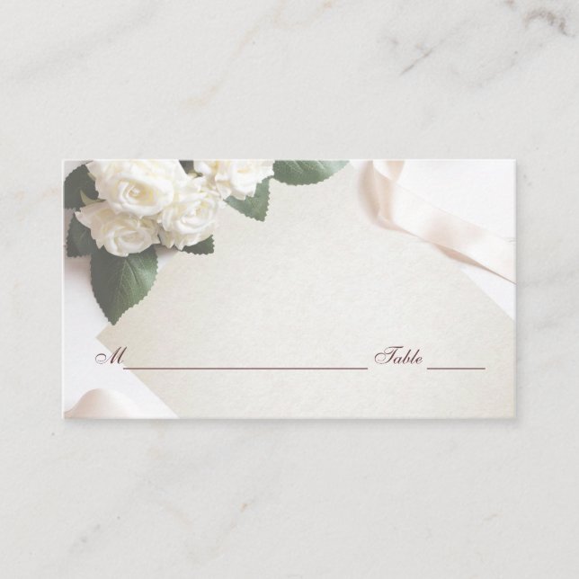 Wedding Reception Table Guest Seating Place Card (Front)