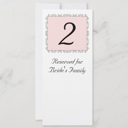 Wedding Reception Table Number