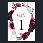 Wedding Reception Table Number | Halloween<br><div class="desc">Wedding Table Number Card on white background.</div>